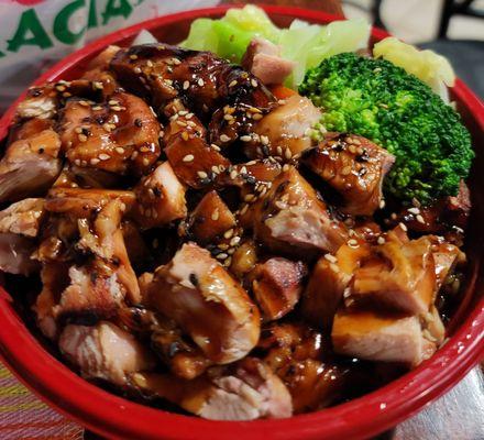 Chicken teriyaki bowl. Top tier!