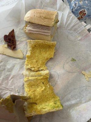 This was supposed to be surfin bird supposed to be on the turkey, bacon and cheese