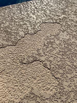 Acrylic lace didn't adhere to pool deck