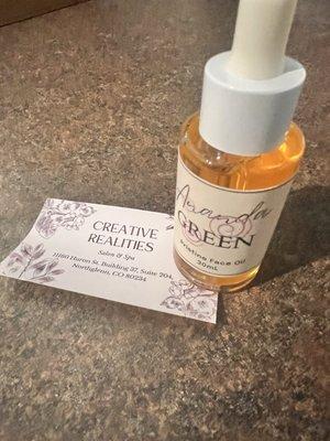 facial oil - it smells amazing!