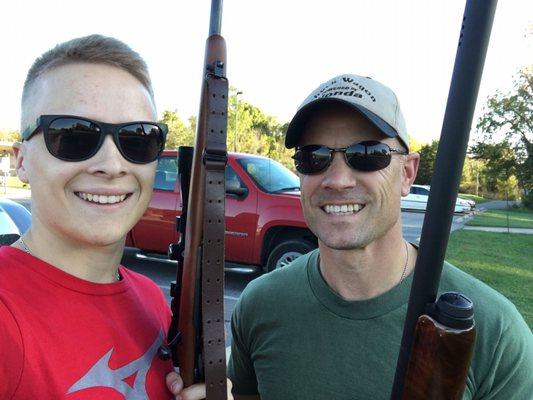 A great afternoon of father-son time at the Roush Lake Shooting Range with my son, Luke.