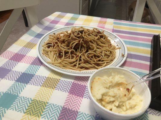 The crap they served me. I had to transfer it from the container to a plate because it was leaking water.