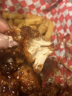 This was a boneless chicken and it was nasty af felt like slamming stuff