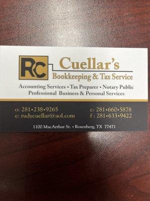 Persona and Business Bookkeeping and Tax Services