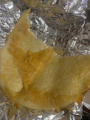 What to expect from a chicken quesadilla, ABSOLUTELY NO CHICKEN ! Every time i go ! watched 6 cars get they food AND I ORDERED FIRST