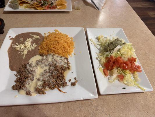 Burrito meal without the tortilla