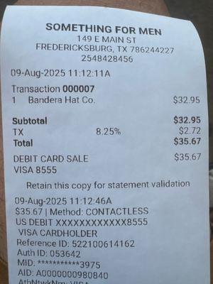 Proof with the cost and date.