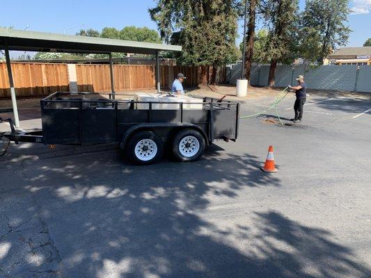 Hydro flushing storm drains