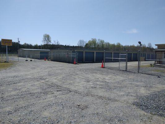 Security fence all the way around the property.