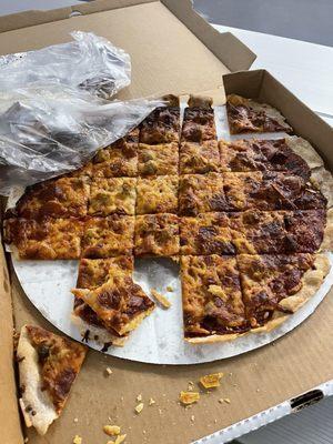 This supposed to be an ALL MEAT PIZZA