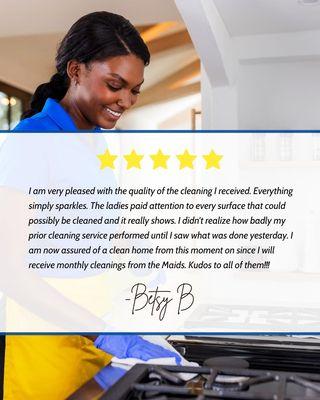 Sometimes you don't know what you're missing until everything shines. Book your monthly clean today to see your home sparkle.