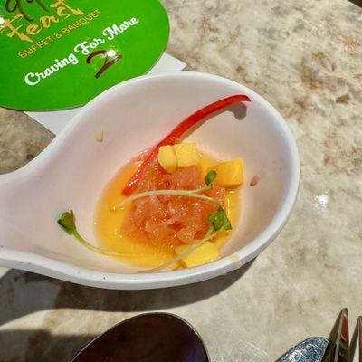 amuse bouche - tasty small appetizer was very good