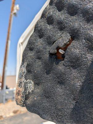 Missing nut, lock washer and flat washer