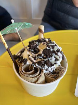 "Cup o coffee " ice cream rolls