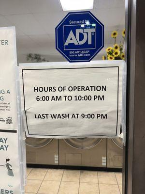 Hours of operation that they dont abide by.