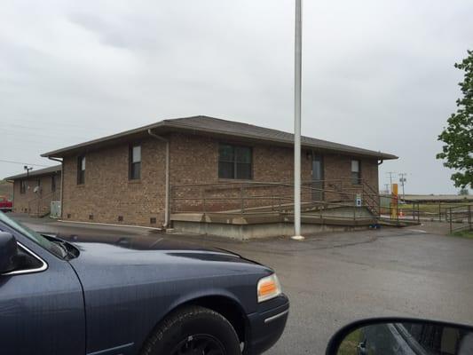 Side view of the building that houses the administrative stuff.