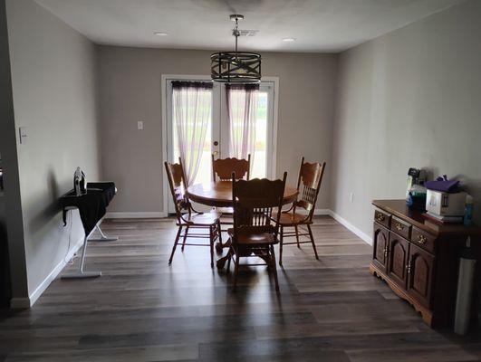 Dining room cleaning