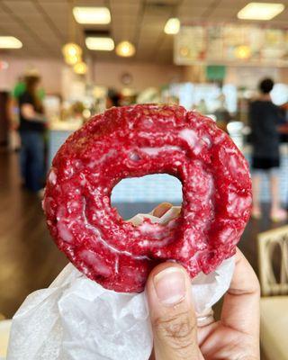 Red Velvet old fashion donut