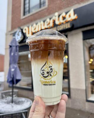 Iced Kunafa Latte