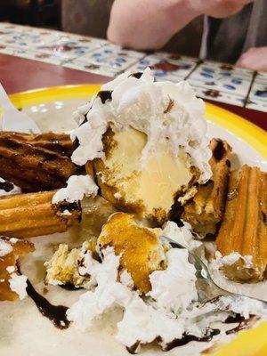 Churros and ice cream