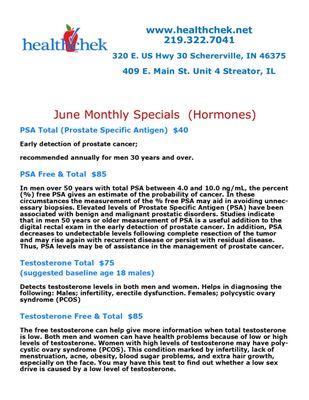 June Monthly Specials