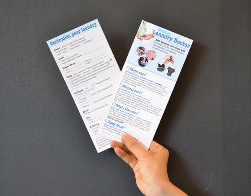 LAUNDRY MENU