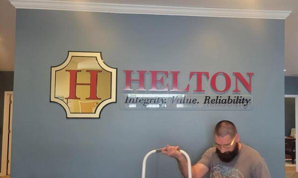 Laser-cut acrylic logo: A great look that adds function with a touch of class.