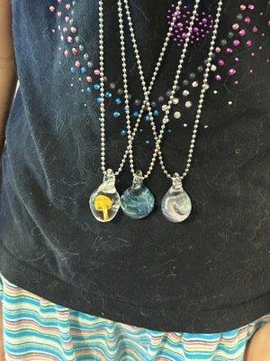 Glass art created by my daughter during our visit