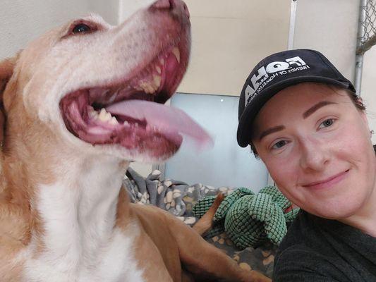 Me and Buddy, one of FOHA's wonderful dogs.