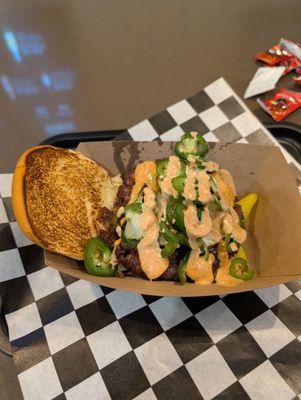 Double smash burger! Oh yum