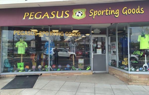 Front of Pegasus Soccer store in Westfield