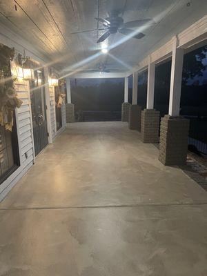 Courtyard, porch and entry resurfacing, paint and stain.