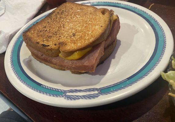 Ham steak sandwich