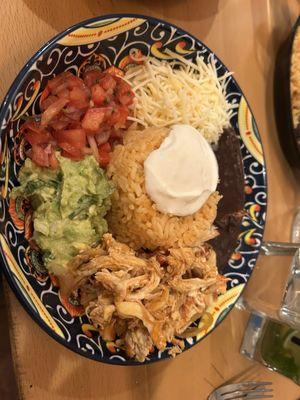Tinga de Pollo rice bowl