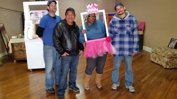 One of our happy customers. We helped her moved in to her new business.