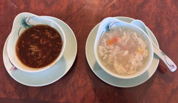 Hot & Sour Soup & Egg Drop Soup (both small)