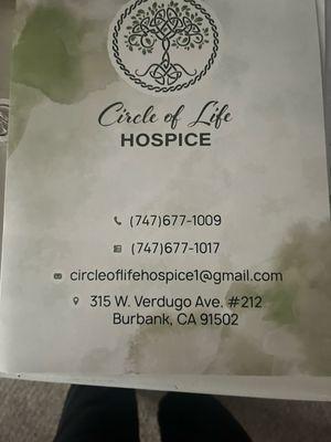 Advertisement of the business with phone number email address and street address.