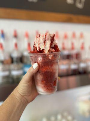 Cherry + condensed milk.