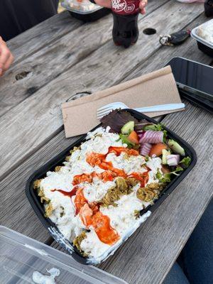 Soco chicken over rice