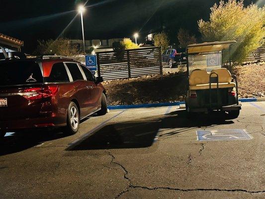 Its really hard to find parking every day and even having a handicap parking now its taking for office .. they should respect those spaces