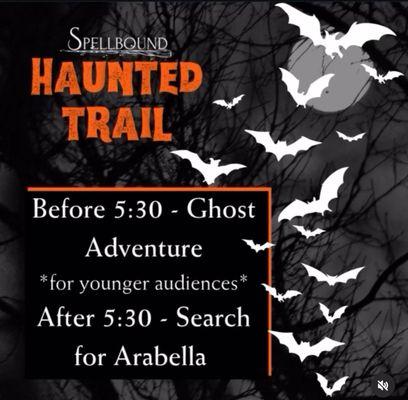 Haunted trail time for kids