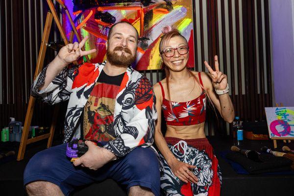 The Setai Miami Beach - Grand Opening of Japón Event - Live Japanese Calligraphy Art Performance - Gavin Ravens and Kei Murakami