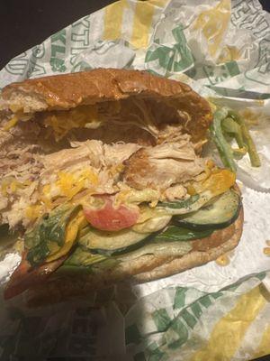 Not toasted, bell peppers when not asked for, wrong bread