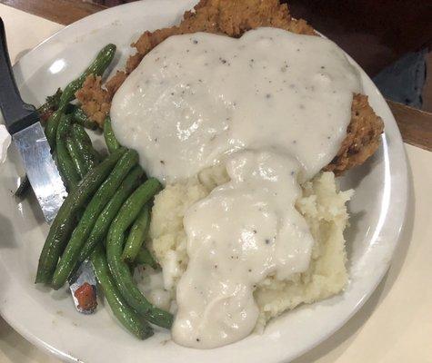 Chicken fried steak. More meat than crust like it is supposed to be.