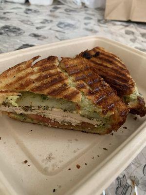 The chicken pesto melt