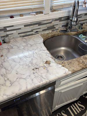 Incomplete job that was paid for, and then some for extra supplies he never came back with.