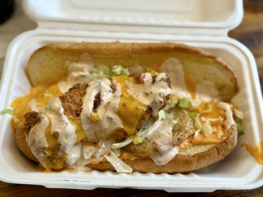 Weekly special chicken po-boy