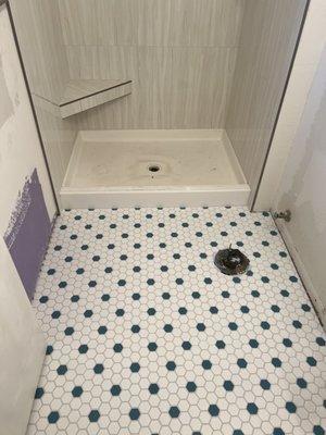 Tile floor.. perfect!