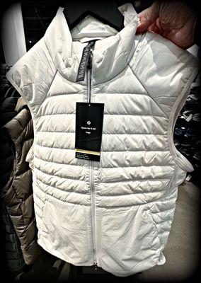 Primaloft vest developed to serve the needs of the military when they needed a goose-down alternative that is water-resistant.