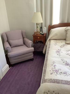 Mr. Marshall does fantastic upholstery. This chair is over 100 years old and his attention to detail brought it back for years of enjoyment